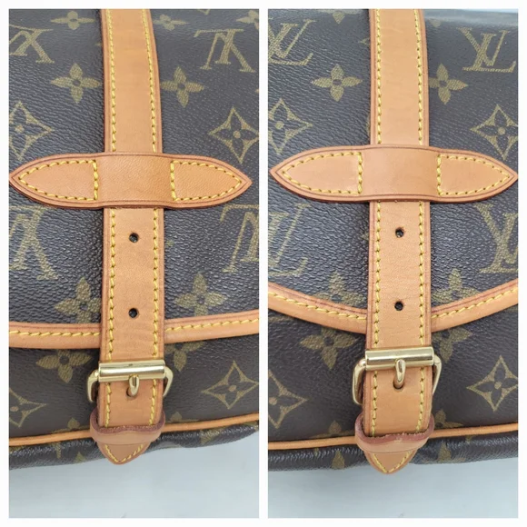 Louis Vuitton Saumur 30 Monogram Canvas Shoulder Crossbody Hand Bag Vintage Auth - Picture 5 of 13